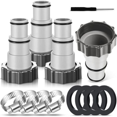 2pcs Replacement Pool Hose Adapters for Intex A Pump, Fits 32mm & 38mm Hoses