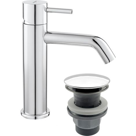 CIRICULUS Robinet mitigeur + bonde chrome brillant
