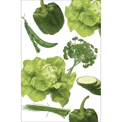 Sticker réfrigérateur et lave vaisselle, légumes potager fraîcheur déco, 75 cm X 49 cm (1/4)