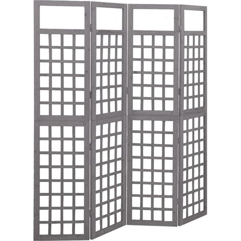 FIMEI Cloison de séparation à 4 panneaux Bois de pin solide 161x180cm (1/5)