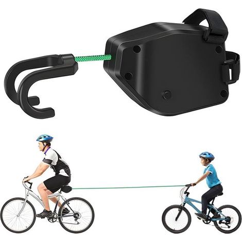 Corda da traino per bambini, retrattile ed elastica, utilizzabile universalmente con le biciclette. (1/5)