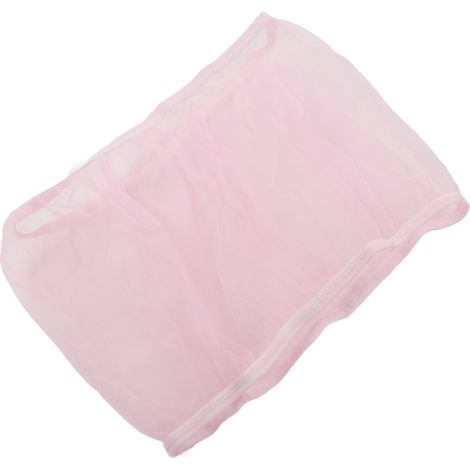 Housse de cage à oiseaux en filet de laine, ajustable, douce et anti-poussière, rose, taille L (1/5)