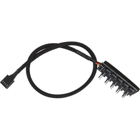 divisores de ventilador PWM, de 1 a 5 vías, conectores de 3 y 4 pines, montaje autoadhesivo, para refrigeración de PC (1/5)