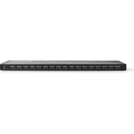 Divisor HDMI™  16 puertos  Entrada HDMI™  USB-A hembra / 16 salidas HDMI™  4K a 60 Hz  18 Gbps  Metal  Antracita (1/5)