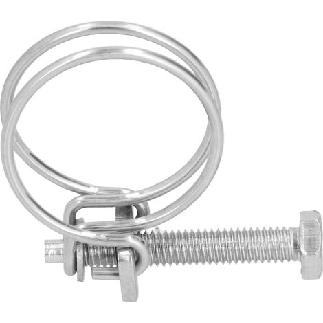 Doppelschlauchschelle aus Edelstahl 201, korrosionsbeständig, verstellbar, Durchmesser 25-29 mm, 2er-Pack, für Rohre und Schläuche. (1/5)