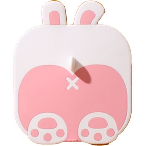 Shower Drain Stopper Cartoon Style Odour Resistant Silicone Anti Slip Bathtub Stopper for Home Bathroom Toilet White Pink
