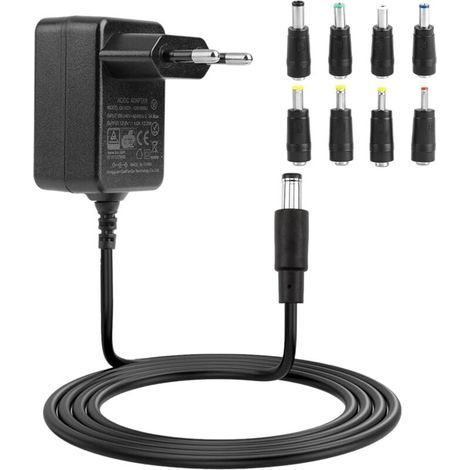 Universelles 12V 1A Ladegerät für Kinder-Elektroautos, SUVs, ATVs, Motorräder und Spielzeug, 12V-Batterien, 8 Adapter inklusive, Kurzschlussschutz (1/5)