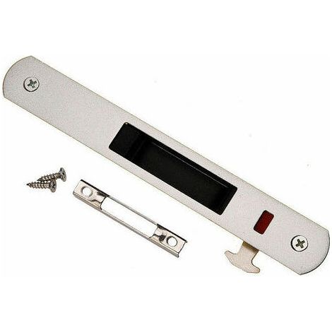 Verrou de porte coulissante - Quincaillerie de verrouillage simple en acier inoxydable pour porte coulissante ou fenêtre (gris clair)