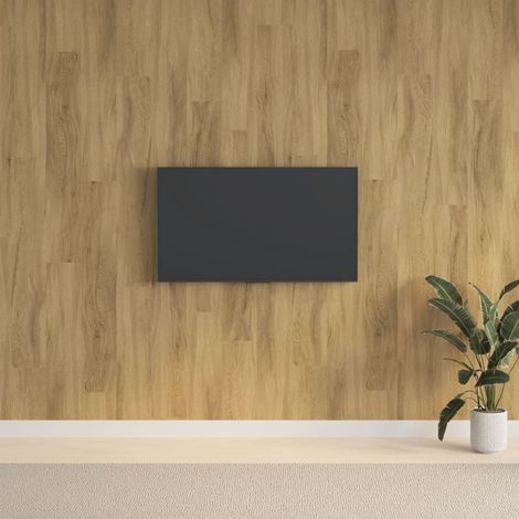 Paneles de pared con aspecto de madera PVC marrón 2,06 m² (1/5)