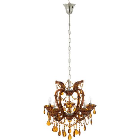 Lustre en Verre "Antique" 57cm Marron