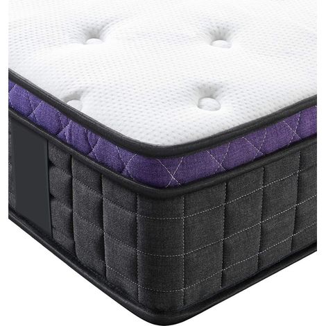 Colchón brendi de resortes + 3,5 cm de memoria de forma 75 kg/m³ - 120x190 cm, altura aprox. 26 cm - Tacto firme - Soporte firme - 7 zonas de confort - Hipoalergénico