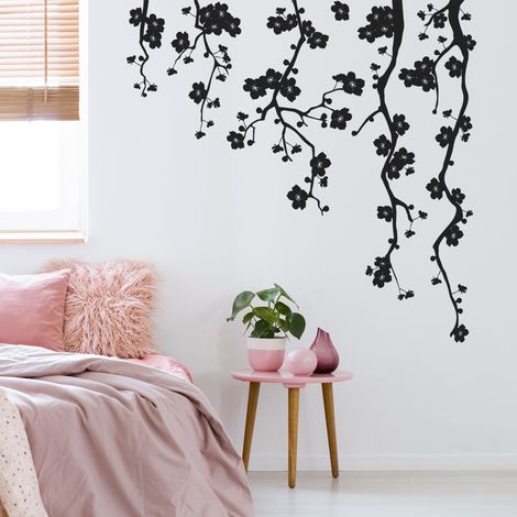 Sticker Mural - Branches Cerisier - 287x287 cm - Noir (1/3)