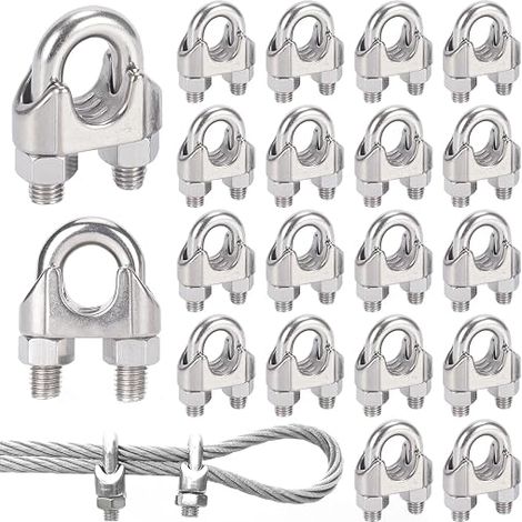 Serre Cable Acier 5mm, Inox, Convient pour Fil Ø 5 mm (1/5)