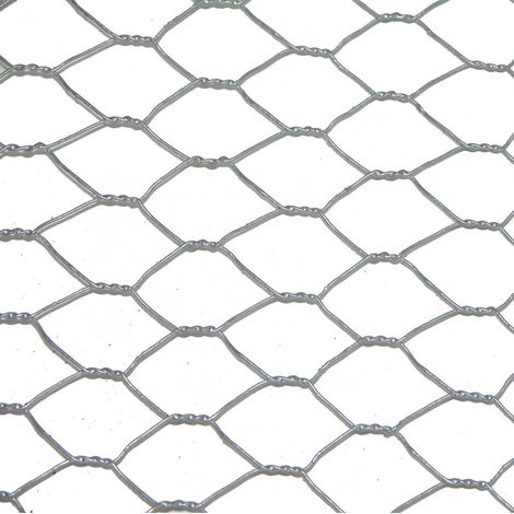 Grauer Dreifach-Tierzaun, H.0,5 x B.10 m, Maschenweite H.13 x B.13 mm CENTRALE BRICO