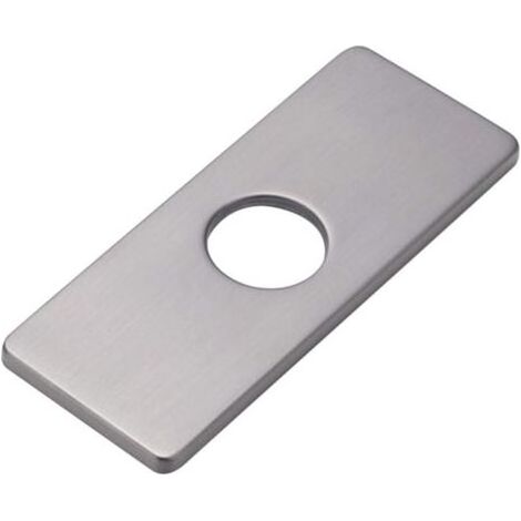 Couvercle de trou pour robinet d'évier de cuisine – Plaque de pont en acier inoxydable – Installation facile avec joint en mousse – Résistant à la corrosion
