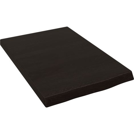 Maison Exclusive - Piano Bagno Marrone Scuro 40x60x(2-4)cm Legno Massello Trattato