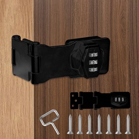 Lot de 2 serrures à combinaison 90/180° pour placard/verrou de porte (1/5)