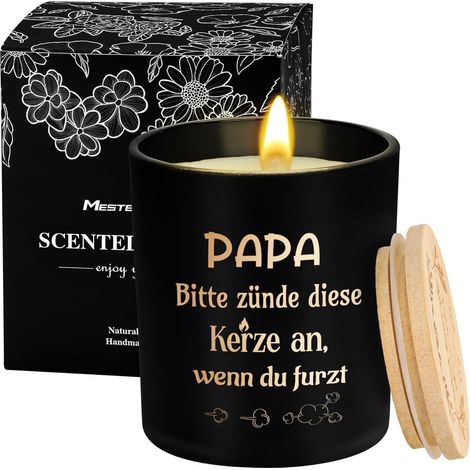 Duftkerzen Geschenkset Ebenholz Sandelholz Vatertag Vater Papa (1/5)