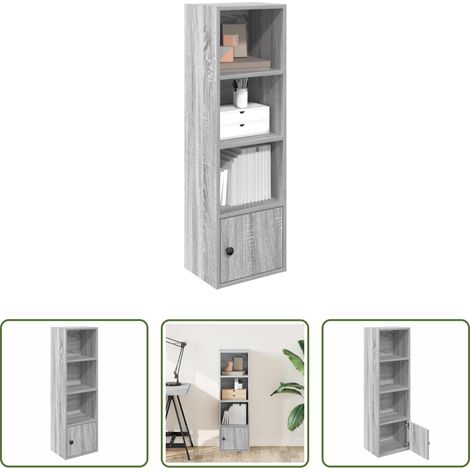 Bücherregal Holz -  Bücherregal Grau Sonoma 31x24x102 cm Holzwerkstoff (1/5)