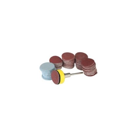 100 dischi abrasivi da 25 mm (1"), carta vetrata con grana 100-3000, tampone di lucidatura da 1 pollice e gambo da 1/8" per utensili rotanti Dremel - Crezuo