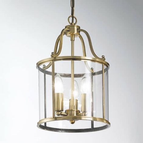 [NEUWERTIG] B-Ware Orion Runde Laternenform Hängeleuchte Hängeleuchte Lampe Leuchte Rieka 25cm E14