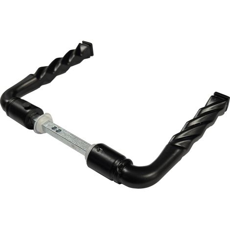 Maniglia per porta a spirale nera in alluminio quadrata da 7 mm