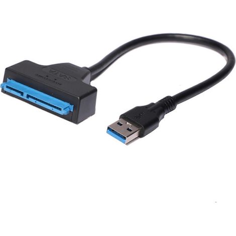 Câble adaptateur léger pour disque dur/SSD 2,5 pouces avec large compatibilité USB, économe en énergie, vers USB 3.0 (1/4)