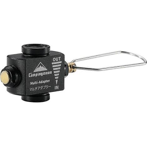 CAMPINGMOON Adaptateur de conversion de gaz pour réservoir plat avec valve noire (1/5)