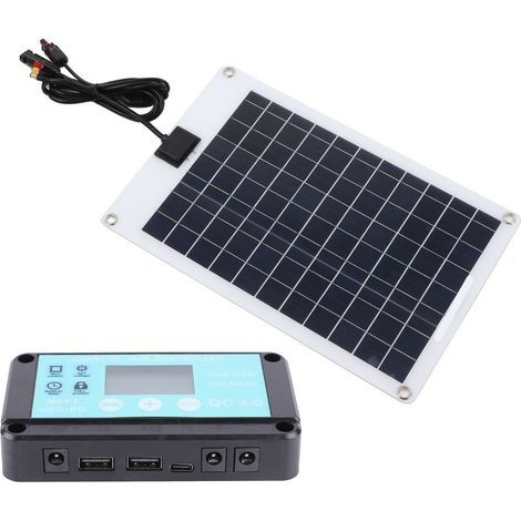 Solarladegerät (1 für 5) mit 50-W-Solarpanel und 100-A-MPPT-Regler für 12-V-Batterien und Gleichstromladegeräte (1/5)
