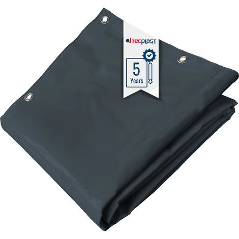 Bâche PVC LP506 anti UV étanche 6x8 m - Gris - TECPLAST - PR1716