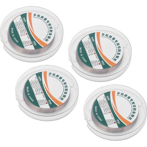 4-Rollen-Schneideanlage für Handybildschirme, 100 m Länge, Kohlenstoffstahl, hochfester Molybdän-Schneiddraht, 0,05 mm (1/5)