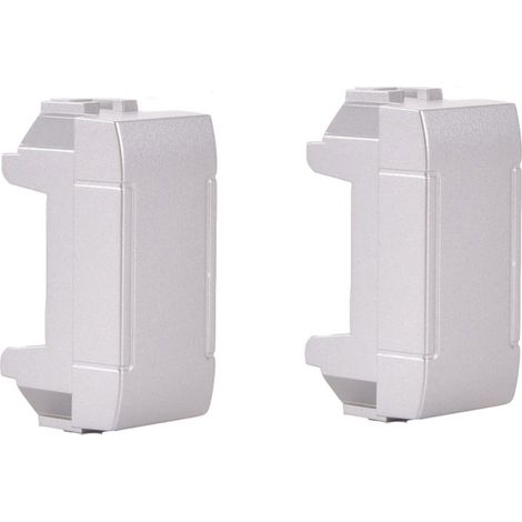 Set 4 tappi copriforo frutti compatibile con living light international air protezione tappo per supporti copri fori placchetta interruttore pulsante silver (1/2)