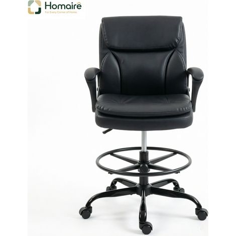 Meuble de rangement avec tiroirs, noir, en décor bois 61 x 61 x 108 cm HOMAIRE (1/5)