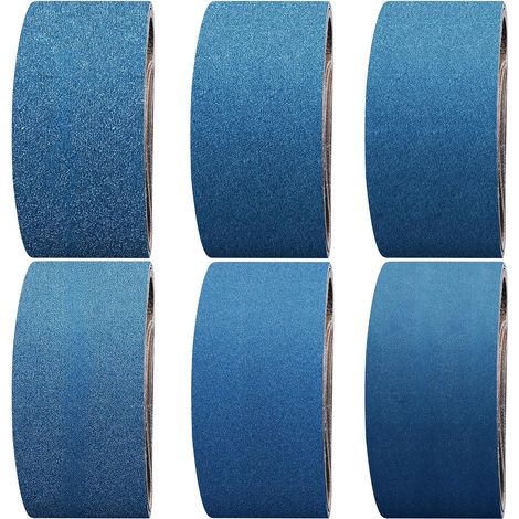 Sollbry Juego de 12 bandas de lijado, grano 4x40/60/80 para lijadora de banda, ideal para desbaste, decapado y pulido (100 x 610 mm) (1/4)