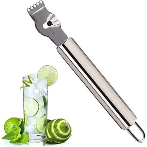 Set di 2 sbucciatori di limone in acciaio inox - Grattugia, sbucciatore di arance, grattugia per agrumi, utensili da cucina, accessori da bar (1/5)