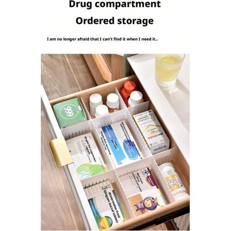 Organisateur de Tiroir 24 Pièces - Boîte de Classement pour Sous-vêtements & Chaussettes, Cloisons Amovibles, Accessoire d'Organisation pour Dressing (1/4)