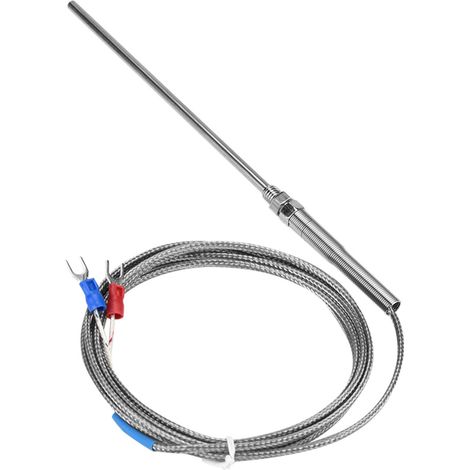 Fil de capteur de température pour thermocouple de type K à filetage M8, sonde de 150 mm, plage de mesure 0-400 °C (2 m) (1/4)