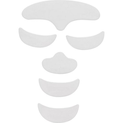 6 Pansements Réutilisables Anti-Rides en Silicone pour Front, Yeux, Menton et Visage - Patchs Lifting et Lissage de la Peau (1/4)