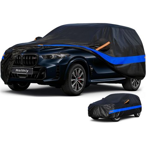 Bâche Voiture SUV Extérieur, Housse Protection Voiture 100% Étanche Anti UV Soleil, Bâche pour 4x4 Q7, X5, GLE, Cayenne,etc. (1/5)