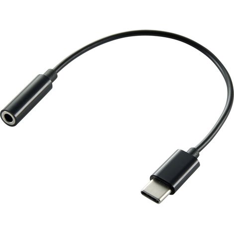 Renkforce USB-C®, Audio Adapterkabel [1x USB-C® Stecker - 1x Klinkenbuchse 3.5 mm]  15.00 cm Flexibe
