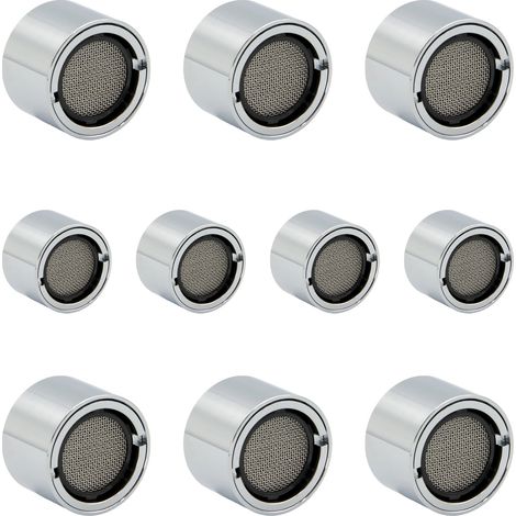 10x Chrom Düse Strahlregler Mischdüse diebstahlsicher 22F IG 24L/min.