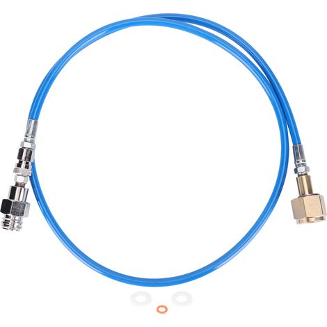 CO2-Fülladapter CGA320/TR21-4 für Gasflaschen, 50 Zoll langer blauer flexibler Schlauch