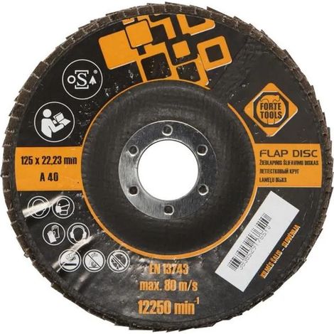 Disque abrasif forte abrasive flap disc 125x22,23 mm durable
