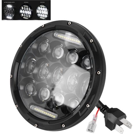 Projecteur LED 300W 7 pouces 6000K pour Jeep Wrangler, phare avant blanc super lumineux, kit 1 pièce compatible tout-terrain (1/5)