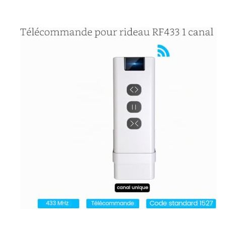 SH1901, Télécommande RF 433 MHz, Mon Canal Avec 3 Boutons, Support de Télécommande Inclus, Pour Volets électriques (1/4)