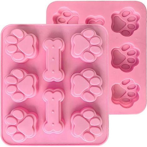 Moule à gâteau en fondant 3D en forme de patte de chien, en silicone alimentaire, outil de pâtisserie, cadeau de décoration de gâteau, multicolore (1/5)