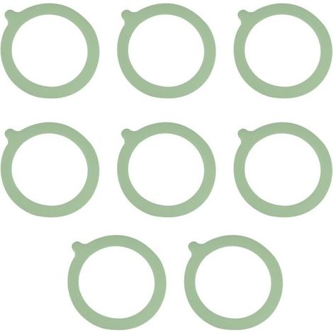 Joints de rechange en silicone, 8 joints en silicone pour bocaux, joints en caoutchouc étanches et hermétiques, joints en caoutchouc standard pour bocaux de stockage Mason, bocaux en verre (ve
