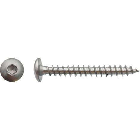 100 Vis Bois pour Penture Torx TX30 7 x 60 mm - Inox A2 - D-Work