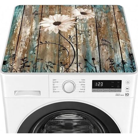 Washing Machine Cover 60 x 60 cm, Washing Machine Cover, Dryer Cover – Rubber Linen Counter Protector Mat for Indoor Use (1/5)