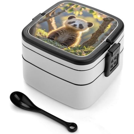 Boîte à bento empilable Foolish Cute Animal avec couvercles (1/5)